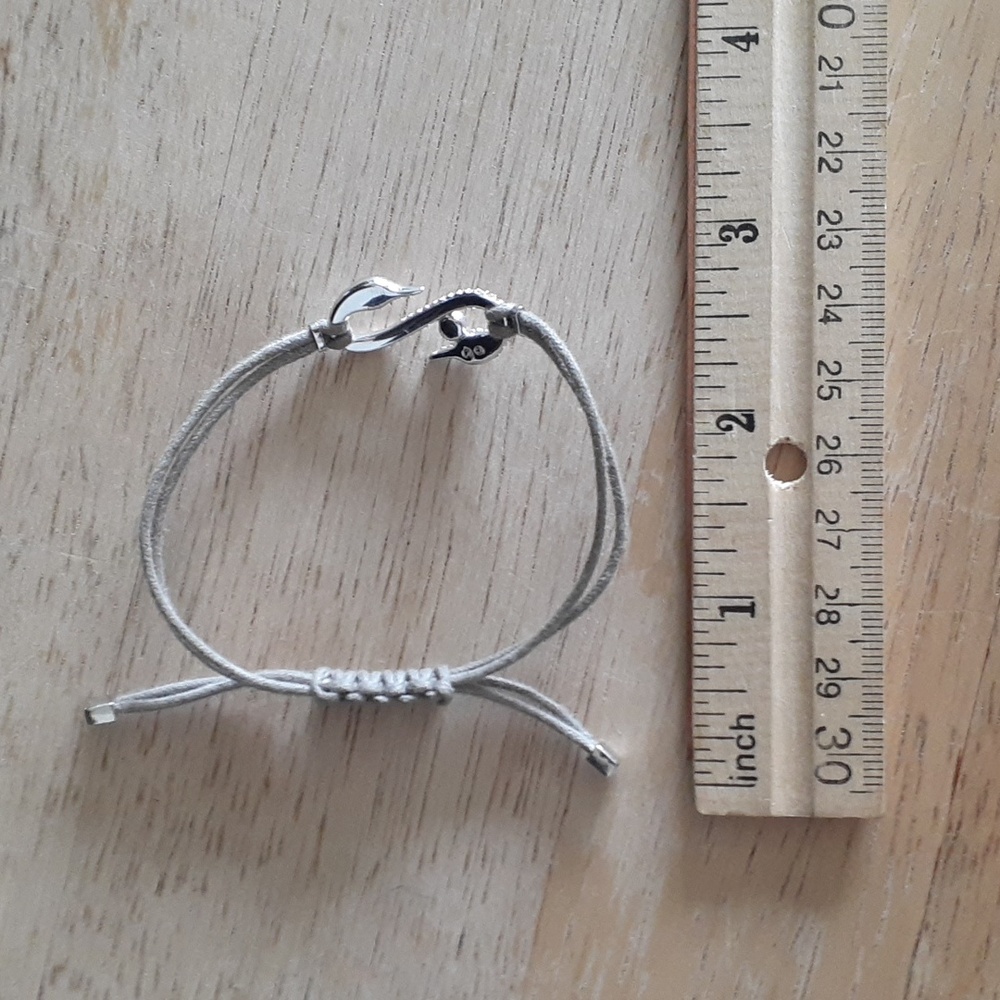 Swarovski Crystal Swan Stamped Adjustable Bracelet TT124 - Picture 11 of 17